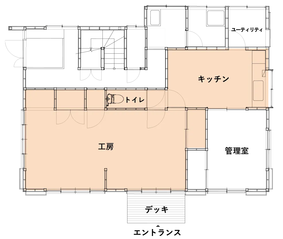 シェアスペースの間取り図